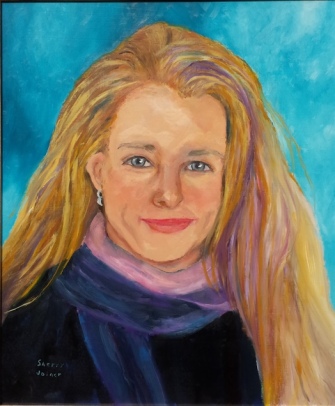 Julie Fast, Mental Health author, painted by Sherry Joiner